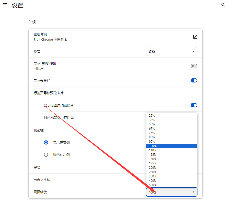 chrome浏览器怎么缩放页面6